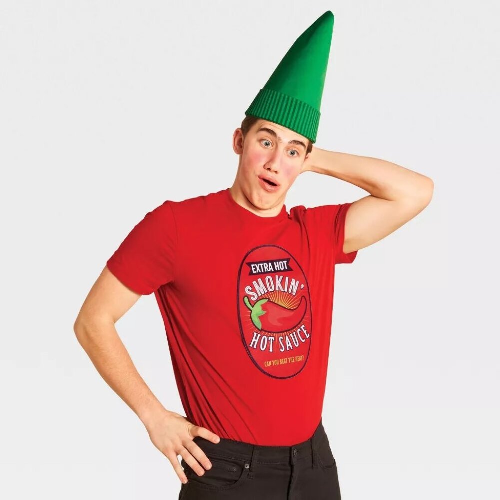 Adult Men's Women's Teens Hyde and Eek HOT SAUCE Halloween Costume Kit Hat NWT